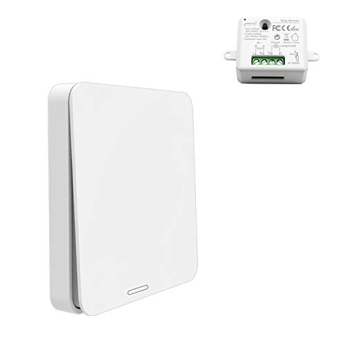 LoraTap Wireless Light Switch Kit, Self-Powered Wireless Wall Switch + Relay Receiver, 656ft Range On/Off Remote Control Household Lights and Appliances, 10A/1100W, White, 2 Years Warranty - Thumbnail 7