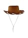 Child Western 1950's Style Kids Cowboy Ranch Hat, Brown, One Size
