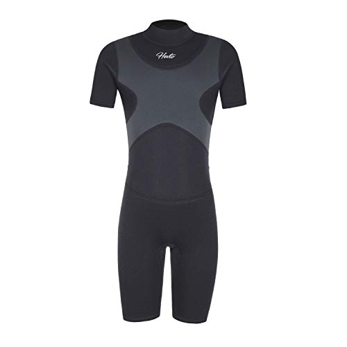 Hevto-Shorty-Wetsuits-Kids-and-Youth-3mm-Neoprene-Short-Sleeve-Surfing-Swimming-Diving-Suits-Back-Zip-for-Water-Sports