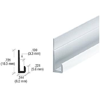 CRL Brushed Nickel Deep Nose J Channel – 12 Ft Aluminum Trim For Mirror Installation