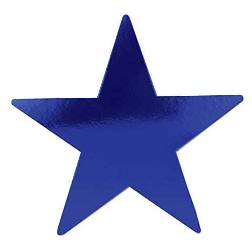 Beistle 72-Pack Foil Blue Star Cutouts, Patriotic Party Decorations for Festive…