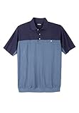 Kingsize Men's Big & Tall Banded Bottom Color Block Polo