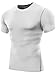 NELEUS Men's 3 Pack Workout Athletic Compression Shirts,White,US L,EU XL