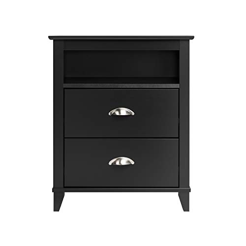 Prepac Yaletown, 2Drawer Tall Nightstand Black Pricepulse
