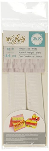We R Memory Keepers DIY Party Fringe Tape, White, 12'