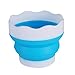 MEEDEN Portable Paint Brush Washer with Brush Holder, Blue Reusable Water Cup for Watercolor Acrylic Oil Painting, Premium Art Supplies