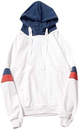 Vinyst Men's Relaxed Juniors Hood Loose Basic Cotton Pullover Outwear