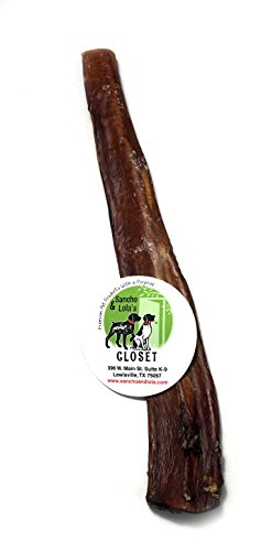 TEXAS-SIZED MONSTER Bully Sticks for Dogs - 1-Pack - Made in USA Black Angus Beef Pizzles Grain-Free Rawhide-Free Small-Batch Dog Chew Sticks by Sancho & Lola's (3 LB BULK SIZE AVAILABLE)