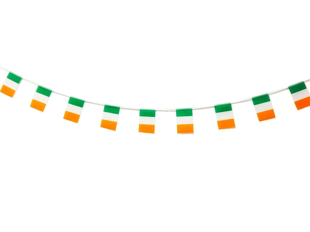 Ireland Flag Pack of 40 Ireland Flag Ireland Garland 11.4 m Ireland Bunting National Flag European Flags 14 x 21 (Ireland)