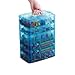 LifeSmart USA Stackable Storage Container Blue 60 Adjustable Compartments Compatible with Lego Dimensions Shopkins Littlest Pet Shop Arts and Crafts and More (Standard 6 Tier)