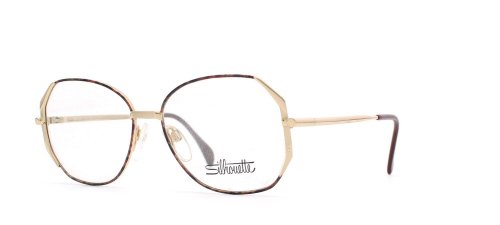 Silhouette 6182 6062 Gold and Brown Authentic Women Vintage Eyeglasses Frame