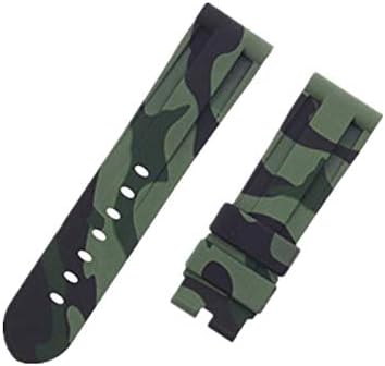 ROUHO 24Mm Camuflaje Caucho Silicona Pulsera Correa ...
