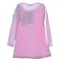Yo Coco Girls Pink Long Sleeve Bowtie Shirts + Striped Leggings Pants 2ps Sets Size 3-4 Y