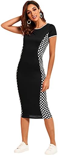 MAI&FUN Fashion Women Dress Medi Dress Short Sleeve Tight Casual Party  Beach Black price in UAE | Amazon UAE | kanbkam