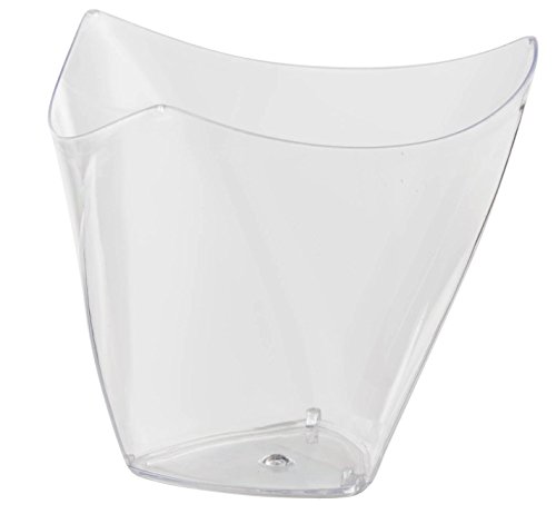 Exquisite Clear Plastic Mini Reuleaux Dessert Miniature 20 Count - 4 oz