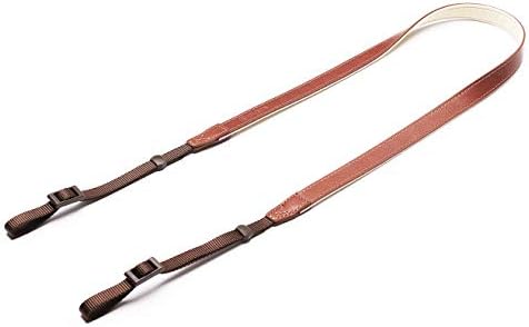 100% Genuine CANPIS Brown Leather Camera Shoulder Neck Carrying Strap About 100cm for Leica Fujifilm DSLR Camera
