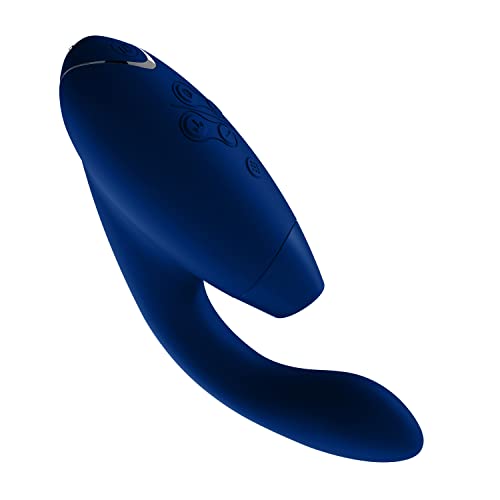 Womanizer Duo Rabbit Vibrator, Clitoris Stimulator Sucker and Vibrator with 12 Intensity Levels and 12 Vibration Levels, Double Stimulation, Blueberry