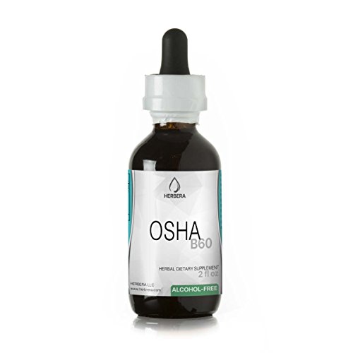 image for HerbEra Osha B60 Alcohol-FREE Herbal Extract Tincture, Super-Concentra