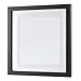 ONE WALL Tempered Glass 11x11 Picture Frame with Mats for 8x8 Photo, Black Wood Frame for Wall and Tabletop - Mounting Hardware Included