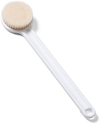 Bath Brush with Soft Bristle Long Handle Shower Brush Perfect for Back Cleaning and Massaging White by NEWBEER 14.57inch