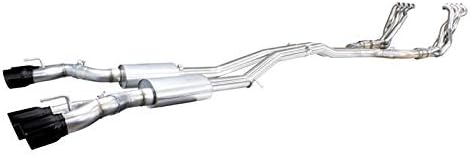 3" SS GREEN Catted Header-Back Exh. w/Black Quad Tips. 2016-2024 Camaro SS/ZL1. - 22605361