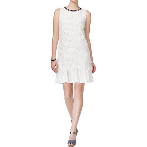 chinese dress ladies Tommy Hilfiger White Tiered-Ruffled Maxi Dress