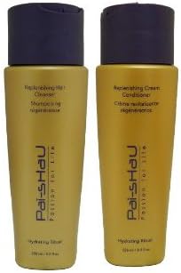 Pai Shau Replenishing Hair Shampoo Cleanser and Cream Conditioner 8.4oz Duo, Organic, Vitamins &amp; Minerals, Sulfate Free, Gentle, All Hair Types, Men &amp; Women, Weightless Moisture