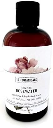 101 Botanicals 100% Pure Natural Rose Water Facial Toner. Alcohol Free Rosewater - 8 Ounces by 101 Botanicals