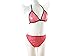 Haian Plastic Bra in Triangle Style Bikini Set (Large, Red)