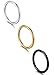 FIBO STEEL 3PCS 16G Stainless Steel Septum Piercing Nose Ring Hoop Earring Piercing Silver Gold Black 10MM