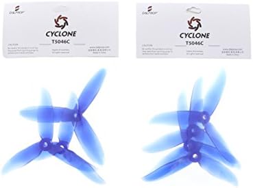 8 Pcs DALPROP T5046C (5.0 x 4.6) Tri-Blade Cyclone. 4CW and 4 CCW. Crystal Blue