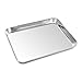 2pack Baking Sheet Cookie Sheets,Pure Stainless Steel Commercial Baking Sheets,Baking Pan Tray&Toaster Oven Sheets,Non Toxic & Healthy & Dishwasher Safe