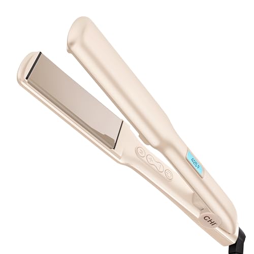 CHI Original Digital Ceramic Hairstyling Iron & 44 Iron Guard (2 Oz), Creates S…