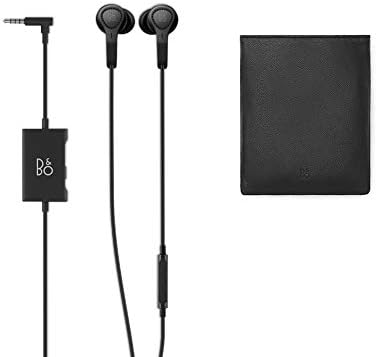 Bang & Olufsen Beoplay E4 (Black) with Leather Earphone Carry Bag