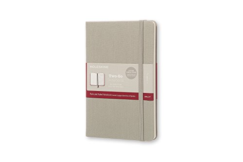 Moleskine Two-Go Notebook Medium Ruled-Plain Ash Grey