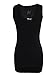 Moxeay Womens Extra Long Stretch Cotton Tank Top (Medium,Black)