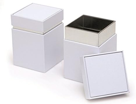 Tapa deslizante en caja de colour blanco, diseño cuadrado: Amazon.es: Hogar
