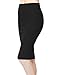 Women's High Waist Stretch Bodycon Pencil Skirt Knee Length Midi Straight Skirt (M, Black)