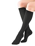 NEO G Travel & Flight Compression Socks - LARGE - Black-Medical Grade True Graduated Compression, incredible breathable everyday comfort, HELP energise tired, aching, swollen legs & circulation-Unisex