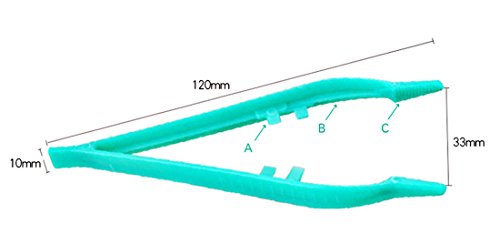 5pcs 12cm Reptile Terrarium Plastic Tweezers Tool Set Tongs Feeding Durable Forceps