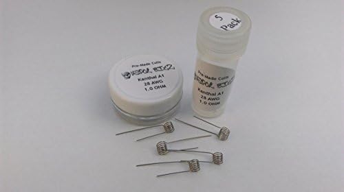 Quality Pre-Made Kanthal A1 Coils - 22, 24, 26, 28 AWG - for RBA, RTA, RDA, Rebuildable Electronic Cigarettes and Vaping Devices (28 AWG/1.0 OHM (10 Pack))