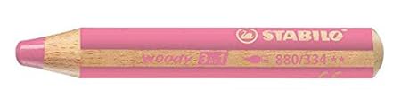 5 x Stabilo Woody 3 in 1 Multitalent Jumbo Bleistift – Pink (880/334)