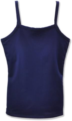 Dragonwing girlgear Girls’ Performance Sports Cami Tank Top with Shelf Bra, Midnight Blue, Medium