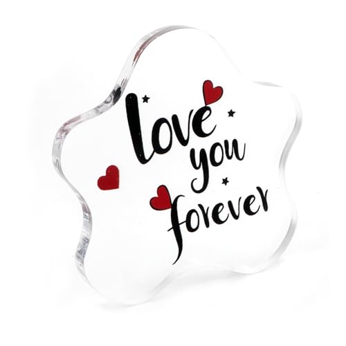 Romantic Acrylic Plaque, Novel Lace Shape Design, Cute Acrylic Ornaments, Suitable for Couples' Gifts, Love You Forever, Gifts for Girlfriends, Mothers and Friends