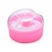 Voberry Baby Soft Face Body Cosmetic Powder Puff Sponge Box Case Container (pink)