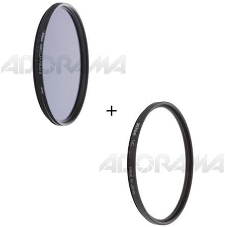 Nikon77mm Filter Set, 77mm NC Neutral Clear Filter and 77mm Circular Polarizer II Thin Ring Multi-Coated Filter