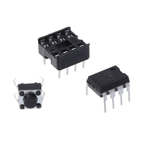 Autone NE555 Oscillator Buzzer Electronic DIY Tone Generator LED Kit 8R 0.25W Speaker - Thumbnail 6