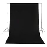 Kshioe Professional Non-Woven Fabrics for Photographer 1.63m, Black