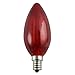 Luxrite CTC 4W Edison Red Color LED Bulb, Equivalent to 40W Incandesent Bulb, Vintage Filament Bulb, 350 Lumens, E12 Candelabra Base, UL Listed, 15,000 Hours Life, Decorative Bulb, 1-Piece