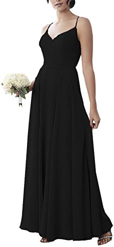 Sexy Sweetheart Chiffon Lace Applique Long Bridesmaid Dress Formal Gowns Size 10 Black